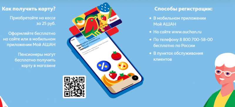 Карта Ашан - получение, регистрация и активация