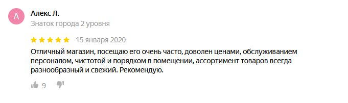 Карта Среднего магазина